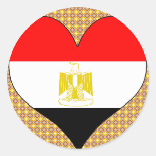 I Love Egypt Classic Round Sticker