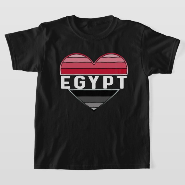 I Love Egypt, Egyptian Heart T-Shirt (Laydown)