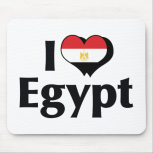 I Love Egypt Flag Mouse Mat
