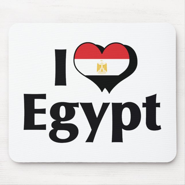 I Love Egypt Flag Mouse Mat (Front)