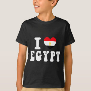 I Love Egypt Heart Flag Retro Travel Souvenir T-Shirt