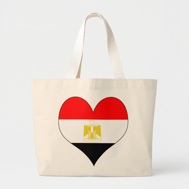 I Love Egypt Large Tote Bag (Front)