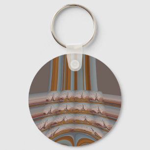 I Love Eiffel Tower  Paris With Love blue sky colo Key Ring