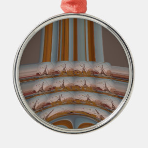 I Love Eiffel Tower  Paris With Love blue sky colo Metal Tree Decoration