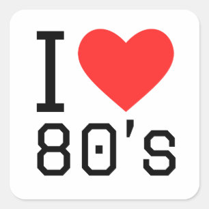 I love eighties square sticker