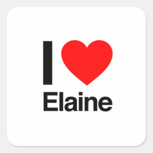 i love elaine square sticker