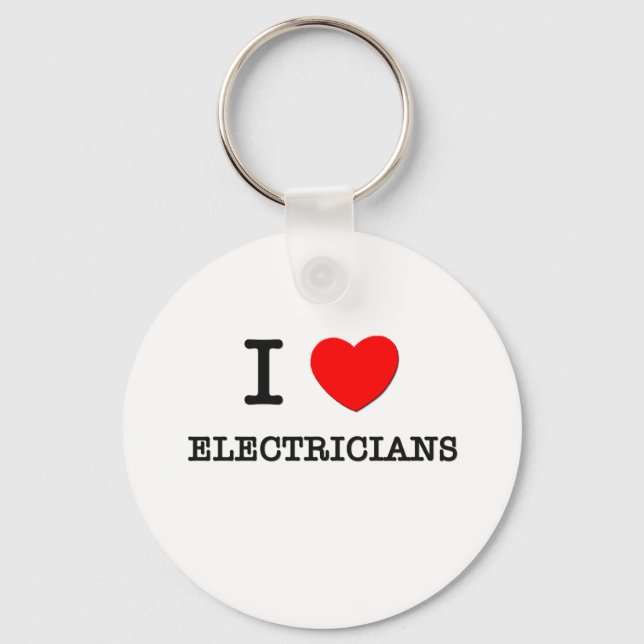 I love Electricians Key Ring (Front)