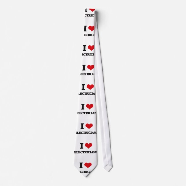 I love ELECTRICIANS Tie (Front)