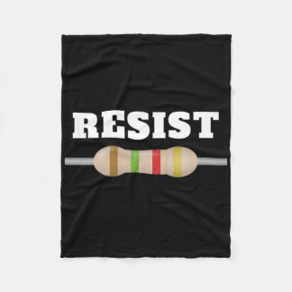I Love Electricity Design Resist Resistor Symbol  Fleece Blanket