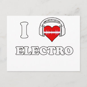 I Love Electro Postcard