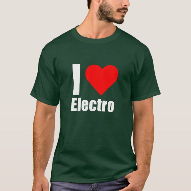 I Love Electro retro T-Shirt (Front)