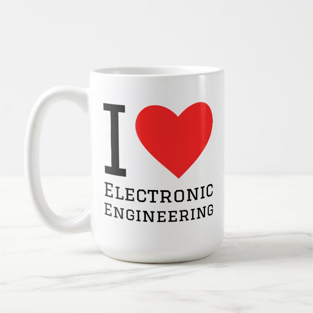 I love electronic engineering  coffee mug (Left)