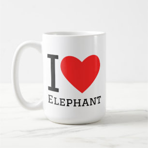 I love elephant coffee mug