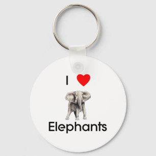 I love elephants Keychain