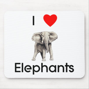 I love elephants Mousepad