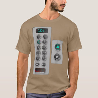 I Love Elevator Gift Cute Elevator Buttons Mechani T-Shirt