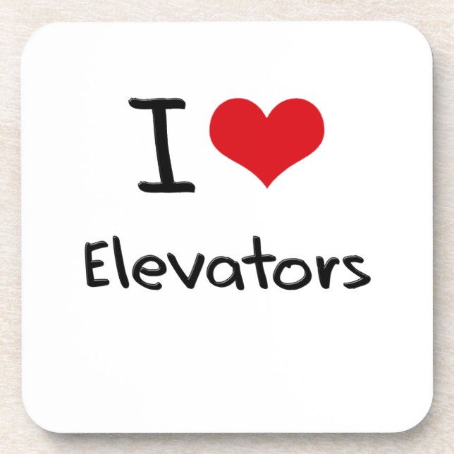 I love Elevators Coaster (Front)