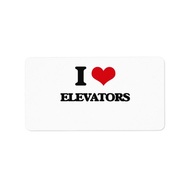 I love ELEVATORS Label (Front)