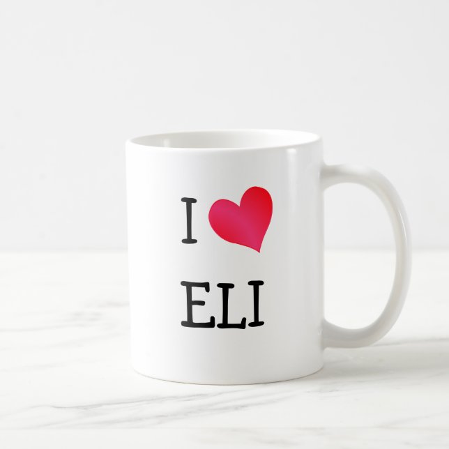 I Love Eli Coffee Mug (Right)