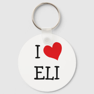 I Love Eli Key Ring