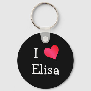 I Love Elisa Key Ring