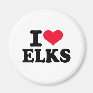 I love Elks Magnet