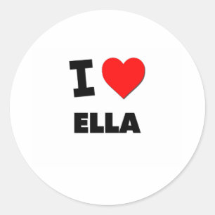 I Love Ella Classic Round Sticker