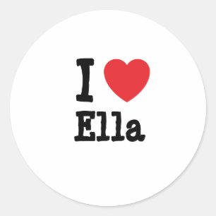 I love Ella heart T-Shirt Classic Round Sticker