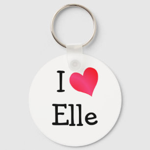 I Love Elle Key Ring