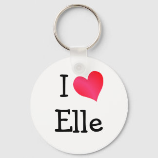 I Love Elle Key Ring