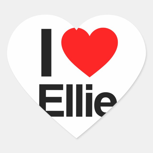 i love ellie heart sticker (Front)