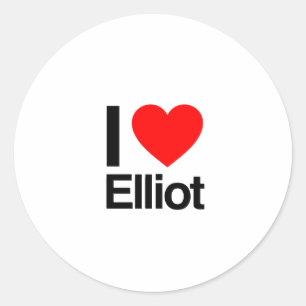 i love elliot classic round sticker