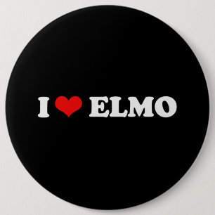 I LOVE ELMO 6 CM ROUND BADGE