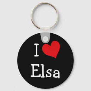 I Love Elsa Key Ring