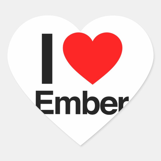 i love ember heart sticker (Front)