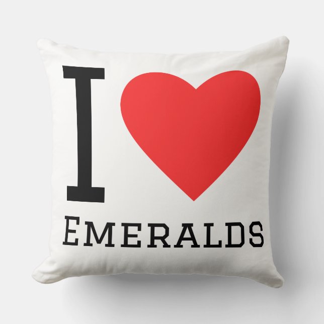 I love emeralds cushion (Front)