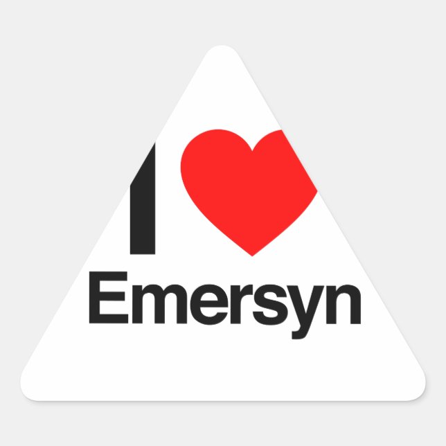 i love emersyn triangle sticker (Front)