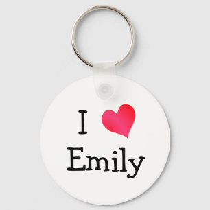 I Love Emily Key Ring