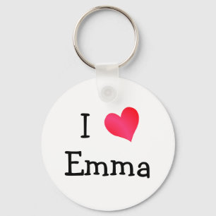 I Love Emma Key Ring