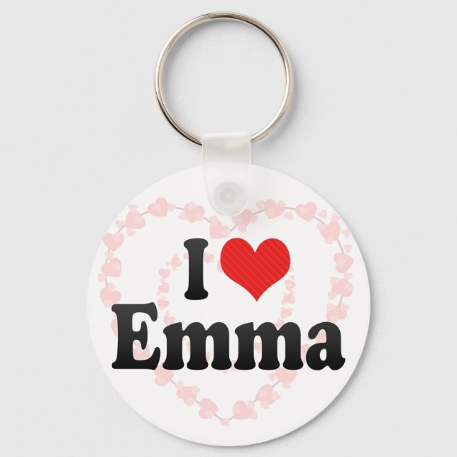 I Love Emma Key Ring (Front)