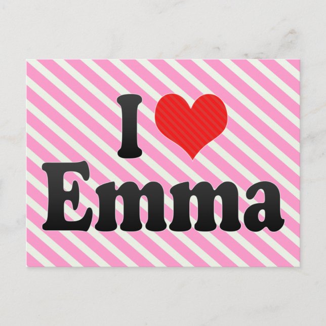 I Love Emma Postcard (Front)