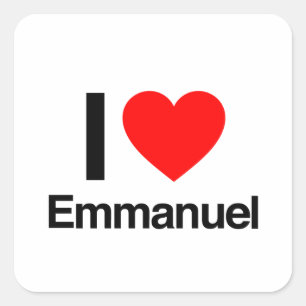 i love emmanuel square sticker