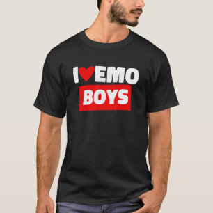 I Love Emo Boys I Heart Emo Boys Valentine's Day T-Shirt