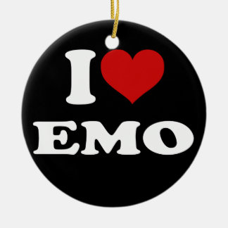 I Love Emo Ceramic Tree Decoration