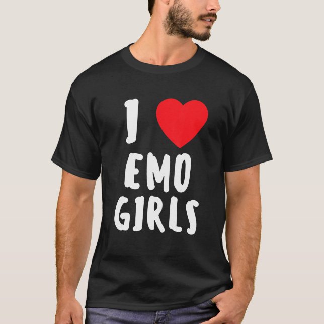 I Love Emo Girls I Heart Emo Girls 14 T-Shirt (Front)