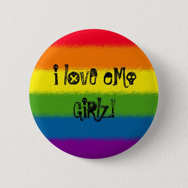 i lOvE eMo GiRlz! 6 Cm Round Badge (Front)