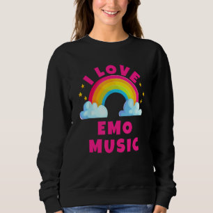 I Love Emo Music Shirts Sarcastic Rainbow Funny Em
