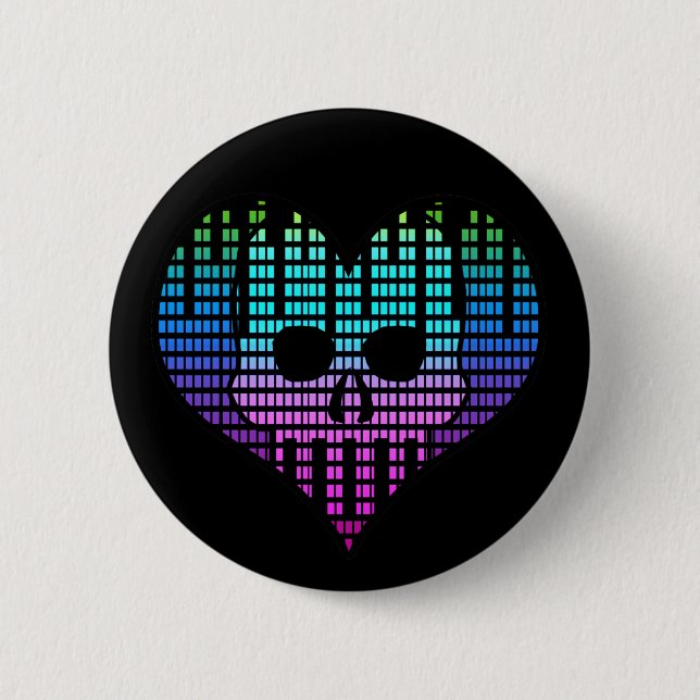 I love Emo Techno 6 Cm Round Badge (Front)