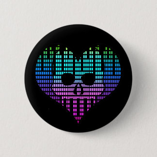 I love Emo Techno 6 Cm Round Badge