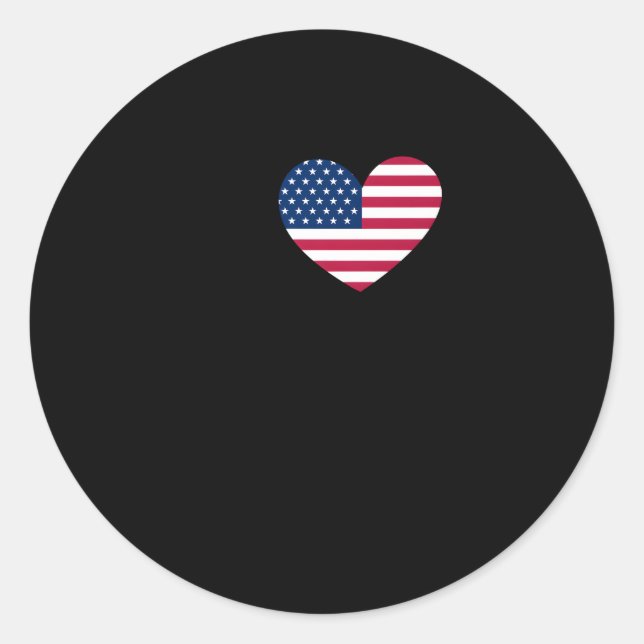 I Love Emo Usa He Flag Classic Round Sticker (Front)